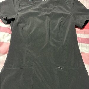 Cherokee Infinity Split Round Neck Solid Scrub Top